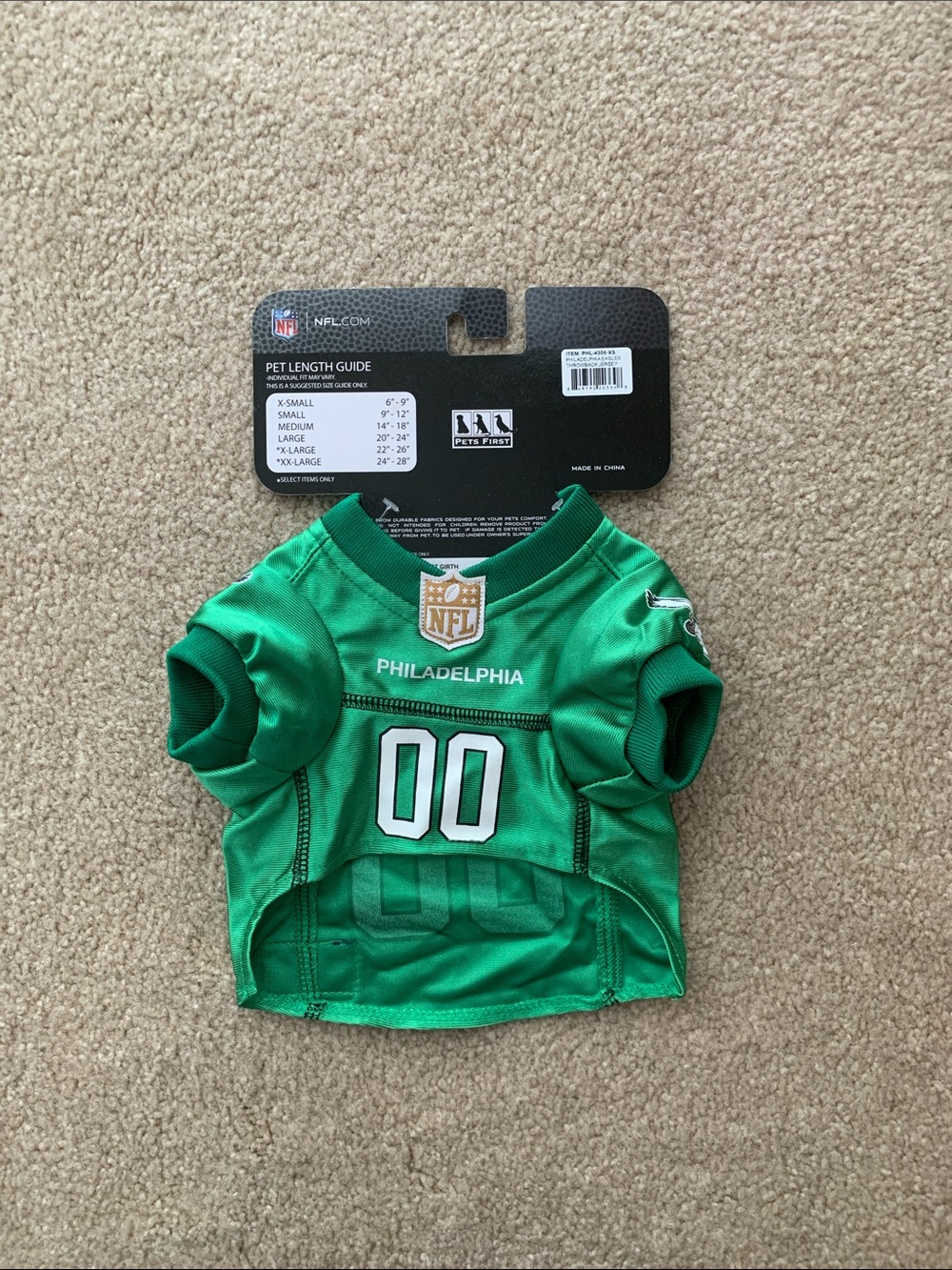 NFL Philadelphia Eagles Pet Jersey